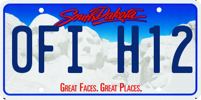 SD license plate 0FIH12