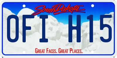 SD license plate 0FIH15