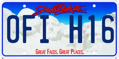 SD license plate 0FIH16
