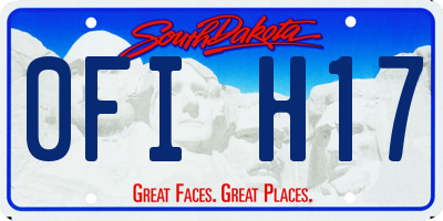SD license plate 0FIH17