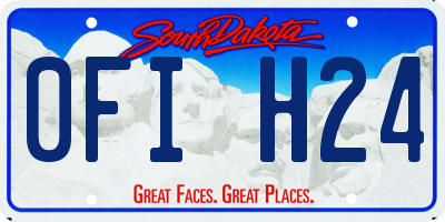 SD license plate 0FIH24