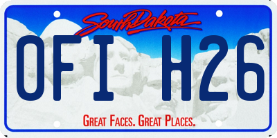 SD license plate 0FIH26