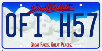 SD license plate 0FIH57
