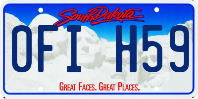 SD license plate 0FIH59