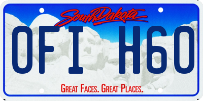 SD license plate 0FIH60