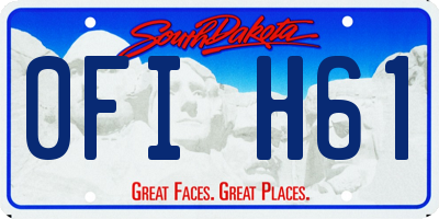 SD license plate 0FIH61