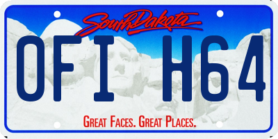 SD license plate 0FIH64