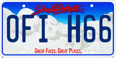 SD license plate 0FIH66