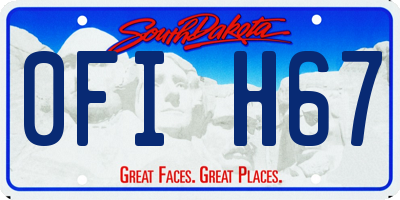 SD license plate 0FIH67