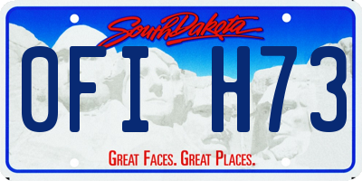 SD license plate 0FIH73