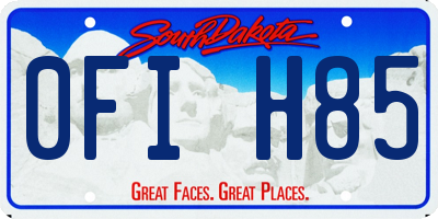 SD license plate 0FIH85