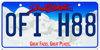 SD license plate 0FIH88