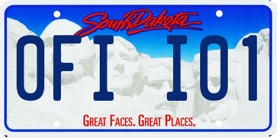 SD license plate 0FII01