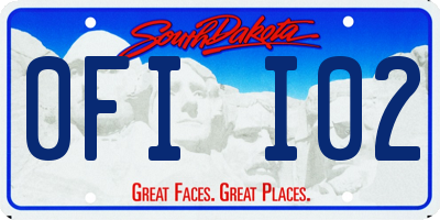SD license plate 0FII02