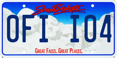 SD license plate 0FII04