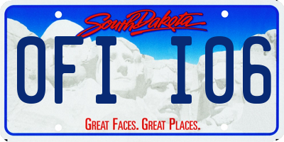 SD license plate 0FII06