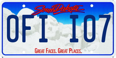 SD license plate 0FII07