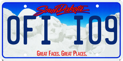 SD license plate 0FII09