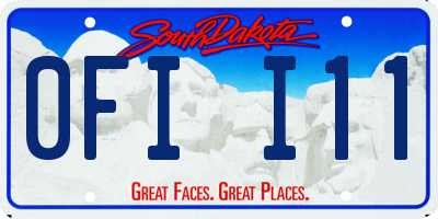 SD license plate 0FII11