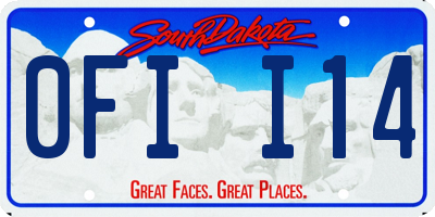 SD license plate 0FII14
