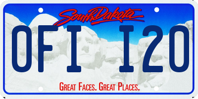 SD license plate 0FII20