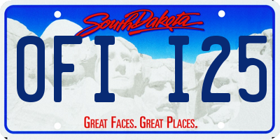 SD license plate 0FII25