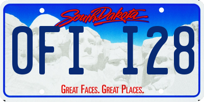 SD license plate 0FII28