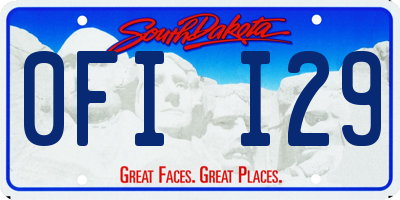 SD license plate 0FII29