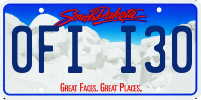 SD license plate 0FII30