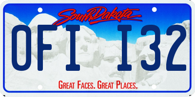 SD license plate 0FII32