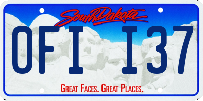 SD license plate 0FII37