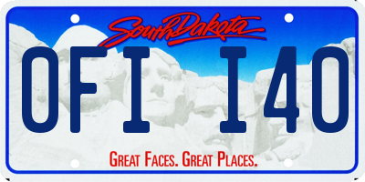 SD license plate 0FII40