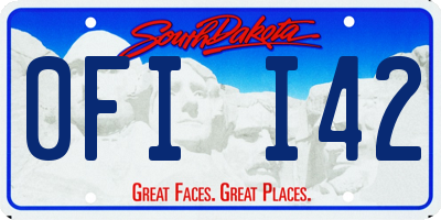 SD license plate 0FII42