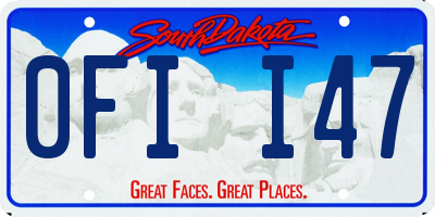 SD license plate 0FII47