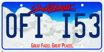 SD license plate 0FII53