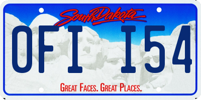 SD license plate 0FII54