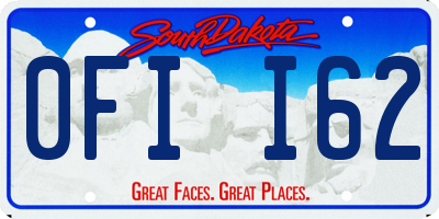 SD license plate 0FII62