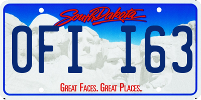SD license plate 0FII63