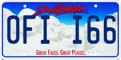 SD license plate 0FII66