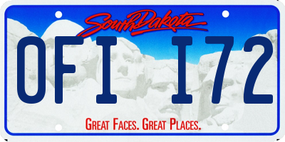 SD license plate 0FII72