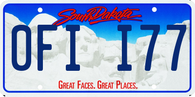 SD license plate 0FII77