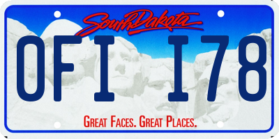 SD license plate 0FII78