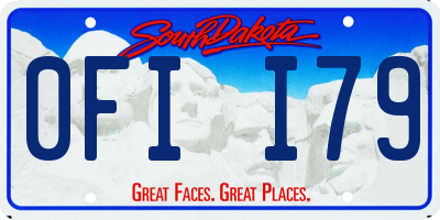 SD license plate 0FII79
