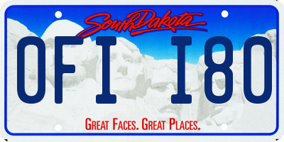 SD license plate 0FII80