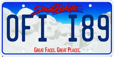 SD license plate 0FII89