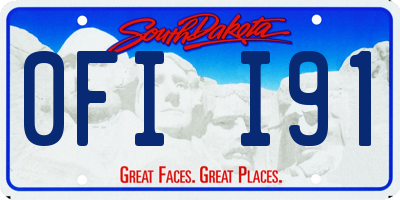 SD license plate 0FII91