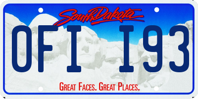 SD license plate 0FII93