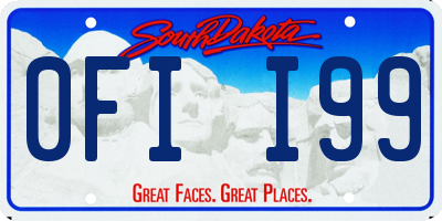 SD license plate 0FII99
