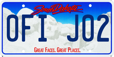 SD license plate 0FIJ02