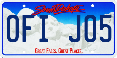 SD license plate 0FIJ05